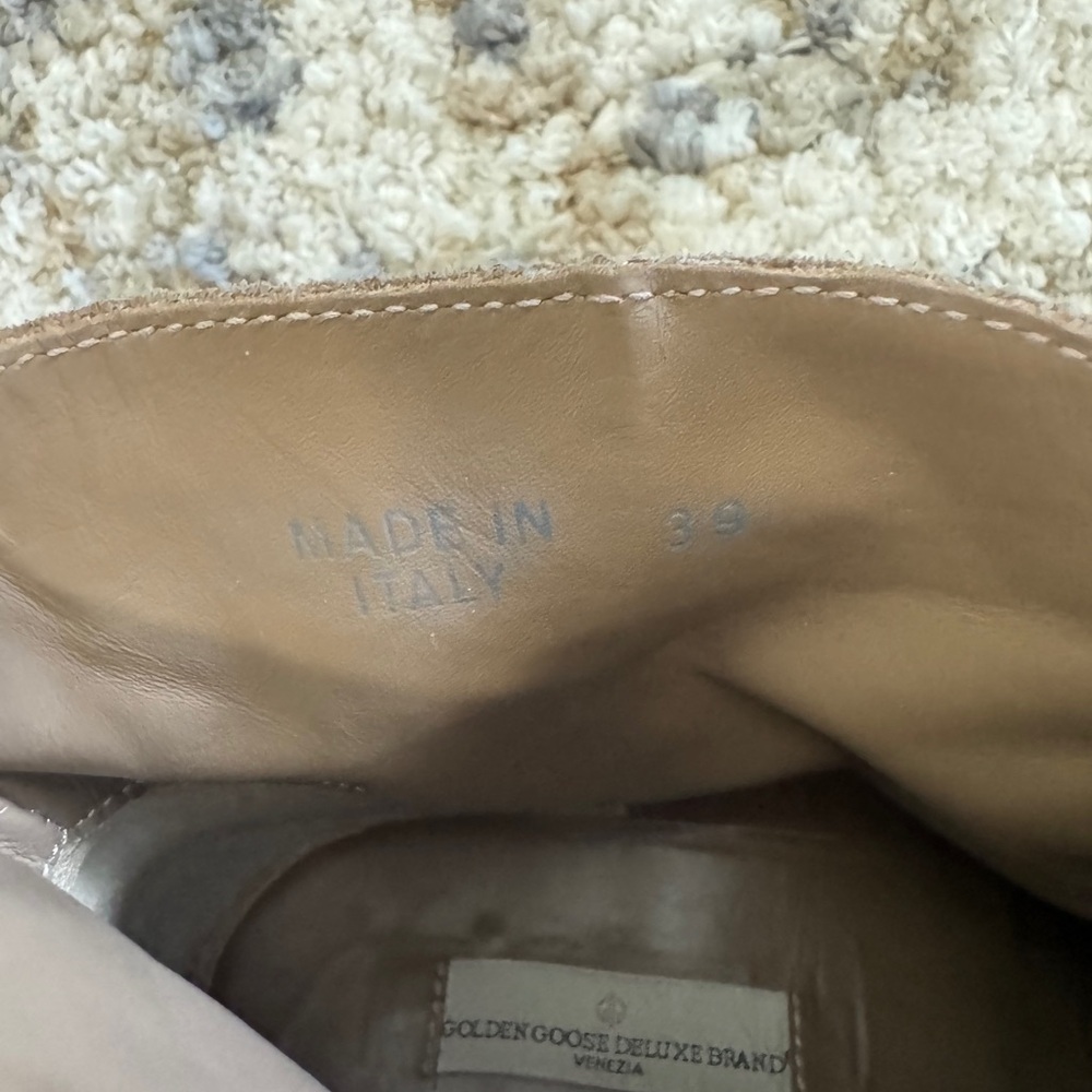 Golden Goose Leopard Accent Tan Ankle Boots 39 - Picture 5 of 8